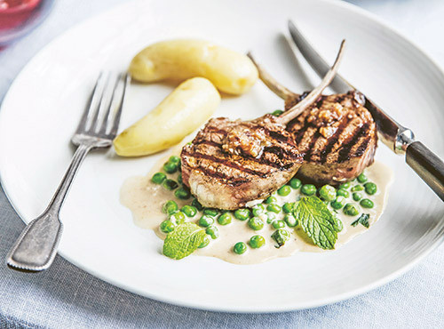 French Lamb Recipes
 Lamb cutlets with anchovy mint & peas