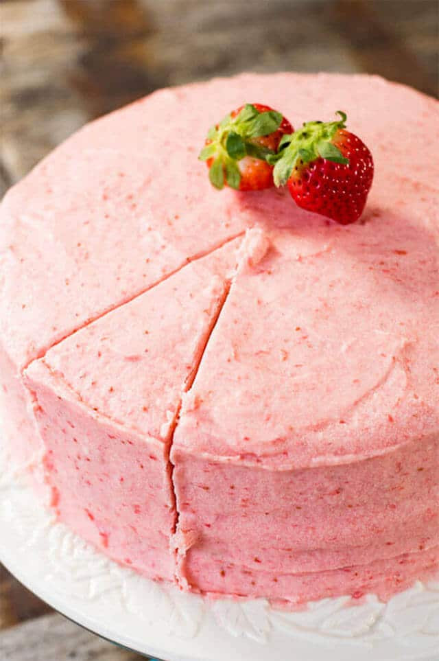 Fresh Strawberry Cake From Scratch
 From Scratch Strawberry Cake Made with Fresh Strawberry