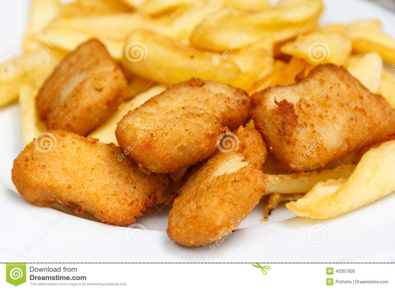 Fried Chicken Nuggets
 Golden Fried Chicken Nug s Stock Image of