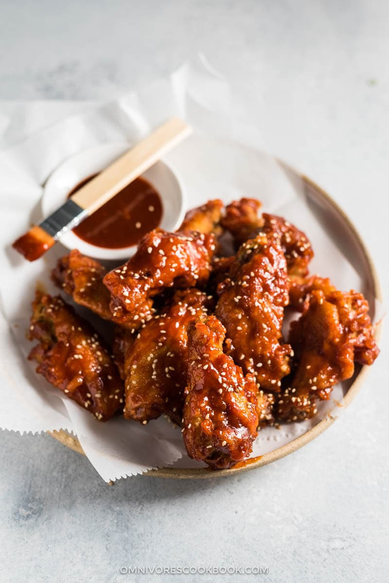 Fried Chicken Wing Recipes
 Fried Chicken Wings in Asian Hot Sauce Crispy Even When