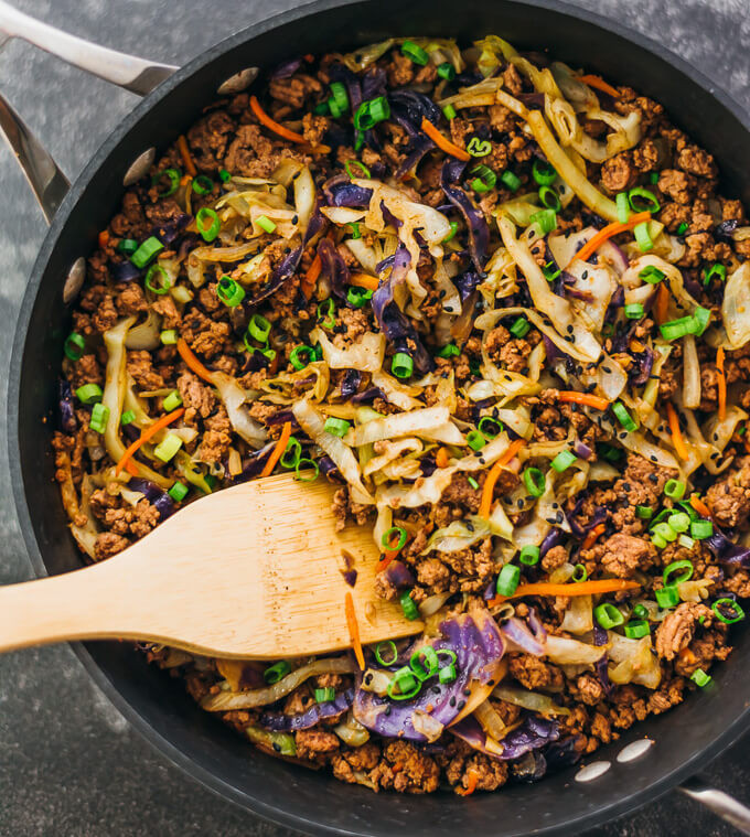 Fried Ground Beef
 Ground Beef and Cabbage Stir Fry Savory Tooth