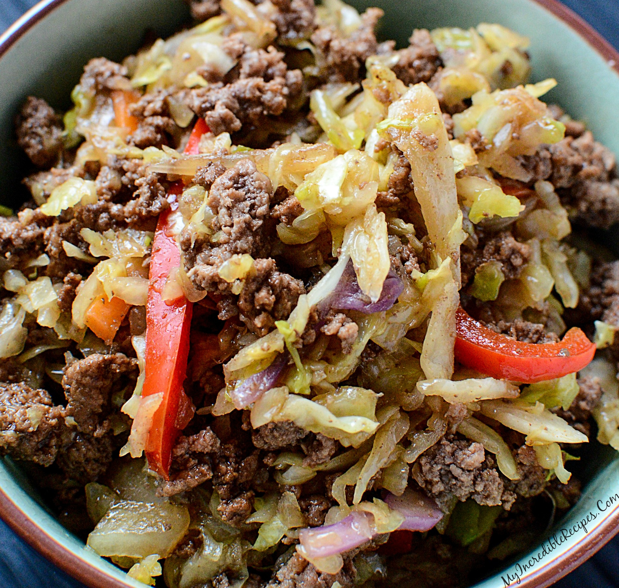 Fried Ground Beef
 Easy Asian Beef & Cabbage Stir Fry