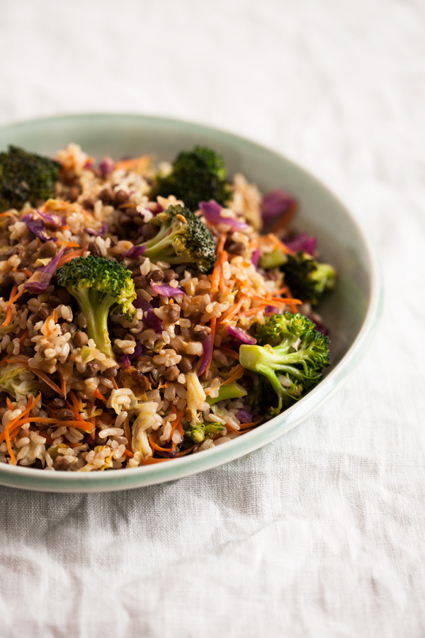 Fried Rice Stir Fry
 Quick Easy Brown Rice Lentil Stir Fry with Peanut Butter Sauce