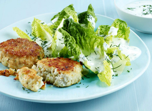 German Fish Recipes
 Fish Cakes with Green Sauce Fischfrikadellen mit Grüner