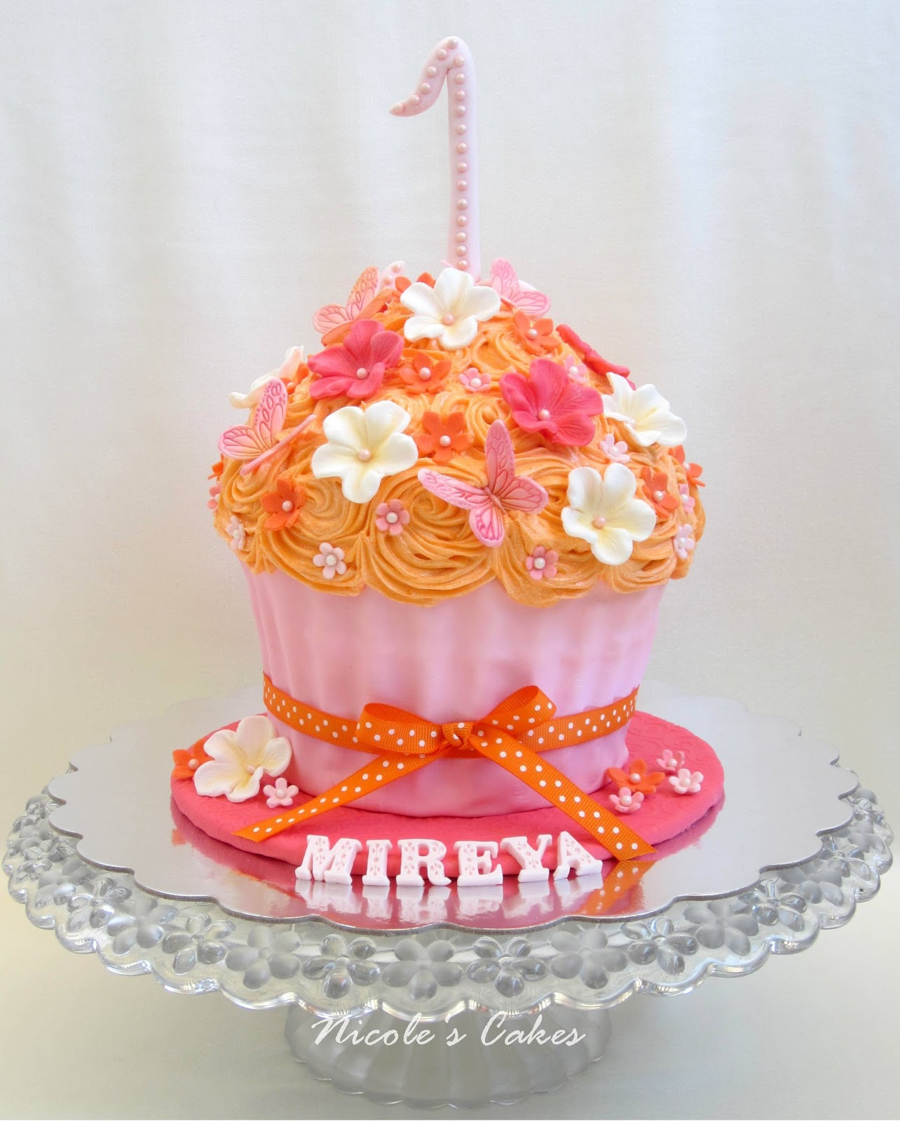 Giant Birthday Cake
 Confections Cakes & Creations 1st Birthday Pink