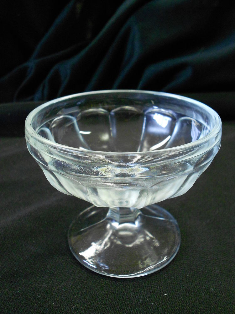 Glass Dessert Bowls
 Vintage Glass Parfait Dessert Cup or Bowl Stemmed No