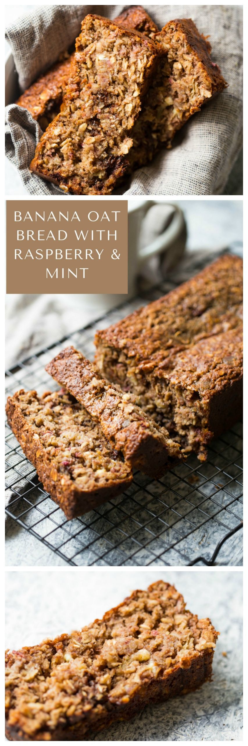 Gluten Free Banana Bread With Oats
 Old Fashioned Oat Banana Bread with Raspberry and Mint