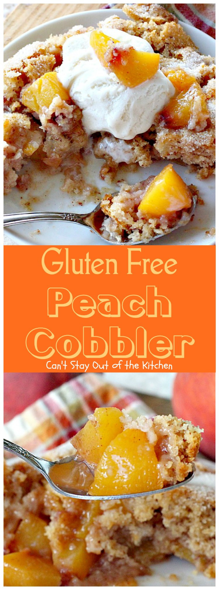 Gluten Free Cobbler Topping
 Gluten Free Peach Cobbler Can t Stay Out of the Kitchen