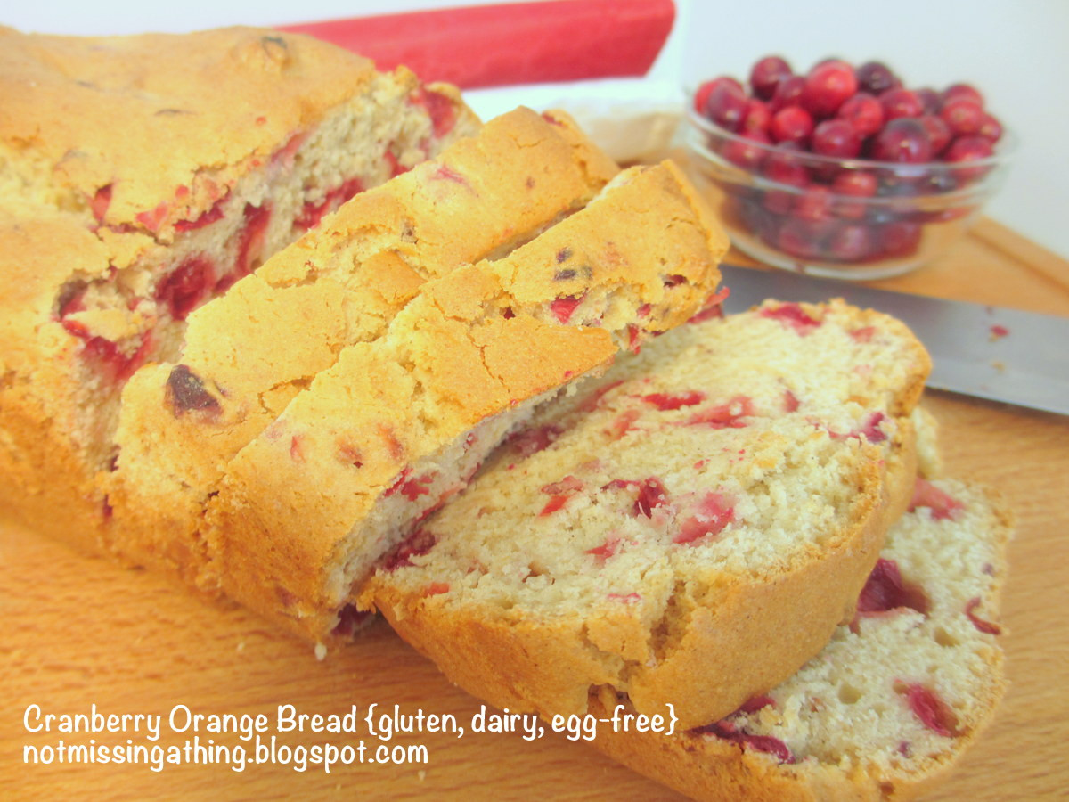 Gluten Free Cranberry Orange Bread
 Not Missing a Thing Allergy Friendly Cooking Cranberry