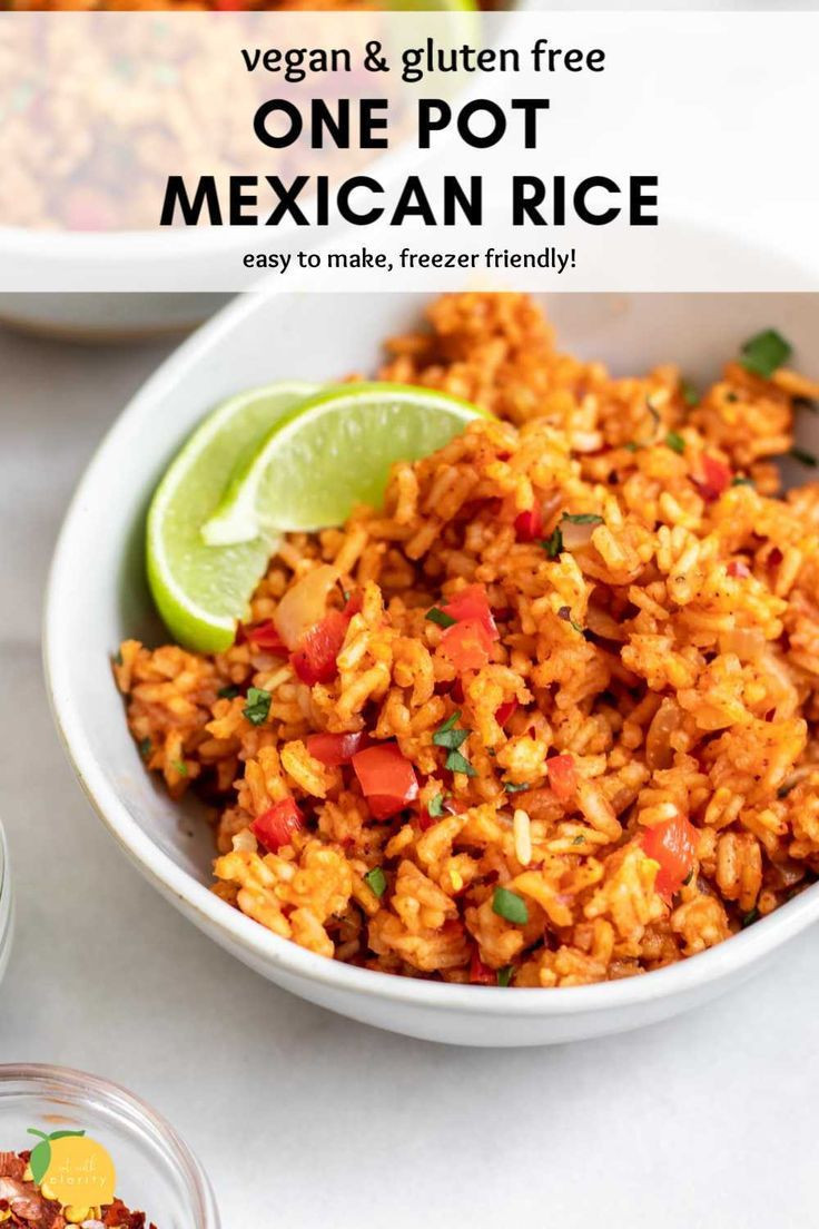 Gluten Free Mexican Rice
 Easy e Pot Vegan Mexican Rice Recipe