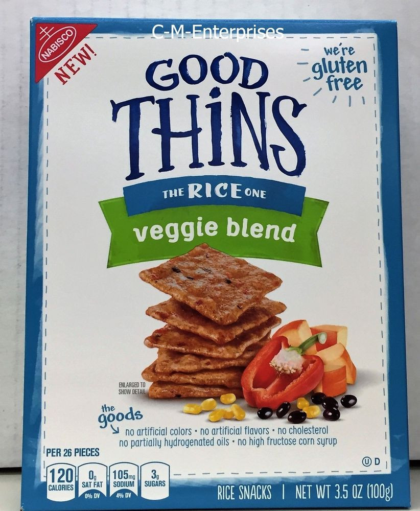 Gluten Free Rice Crackers
 Nabisco Good Thins Gluten Free Veggie Blend Rice Snacks 3