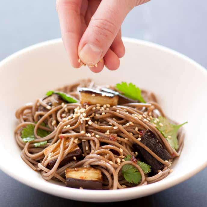 Gluten Free Soba Noodles
 Gluten Free Soba Noodles with Roasted Eggplant and Sesame