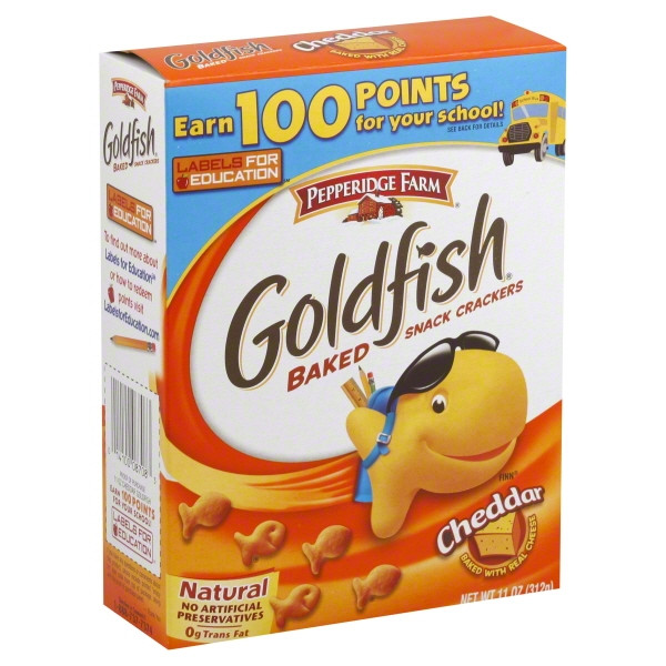 Goldfish Crackers Walmart
 Pepperidge Farm Goldfish Baked Cheddar Snack Crackers 11