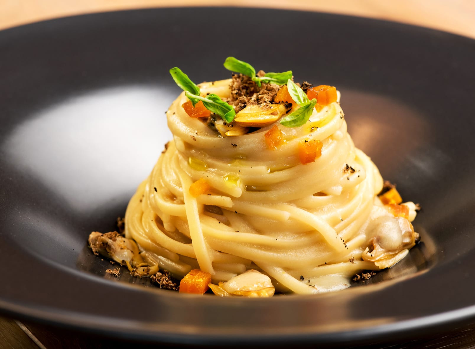 Gourmet Appetizers Online
 Gourmet appetizer with linguine clams and truffle Buy