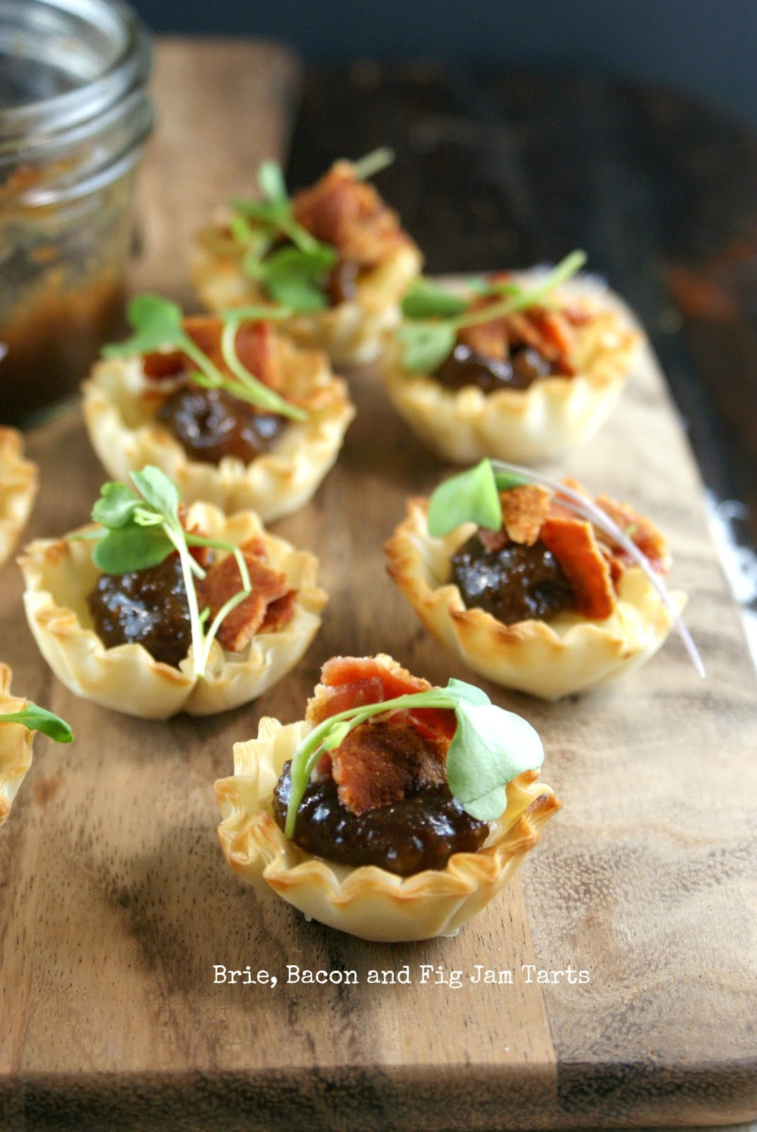 Gourmet Appetizers Recipe
 Authentic Suburban Gourmet Brie Bacon and Fig Jam Tarts