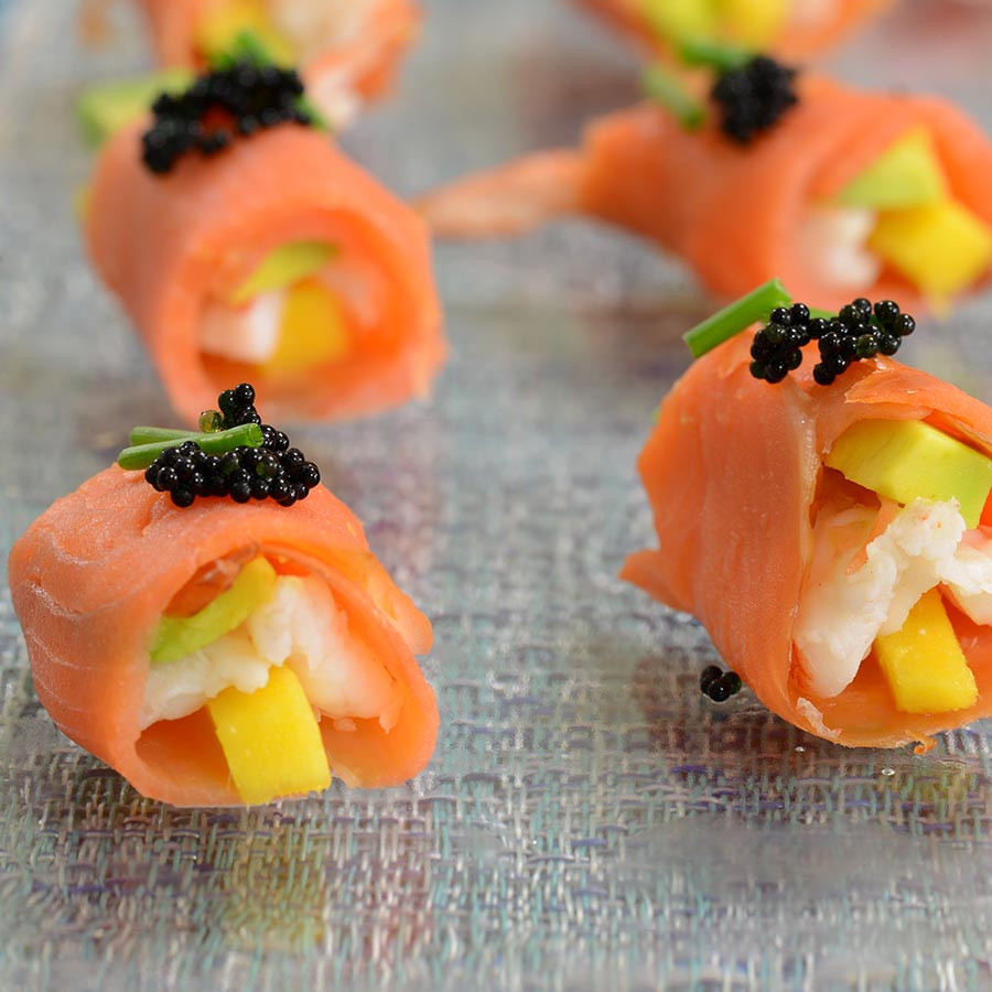 Gourmet Appetizers Recipe
 Shrimp and Smoked Salmon Appetizers With Avocado Recipe