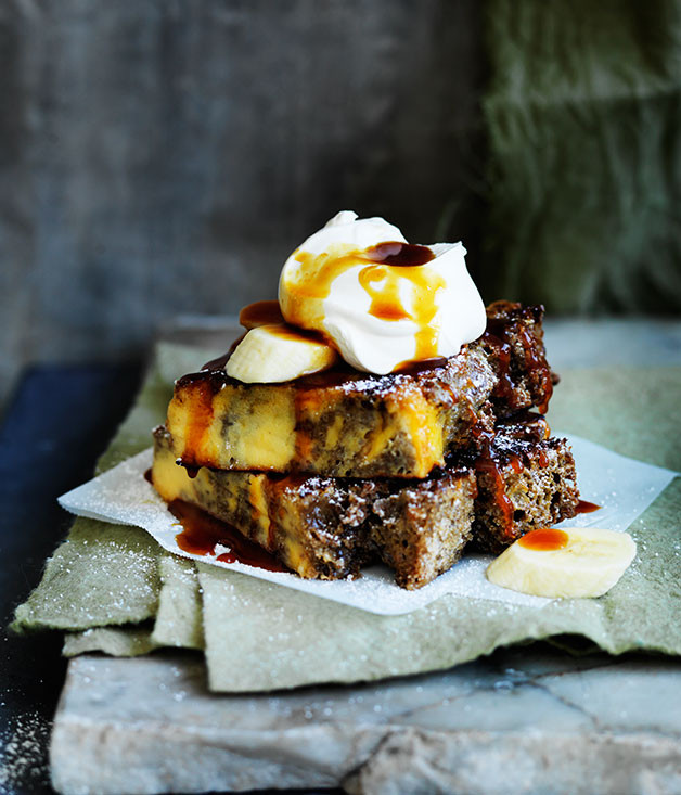 Gourmet Bread Pudding Recipe
 Bread and butter pudding with banana and butterscotch