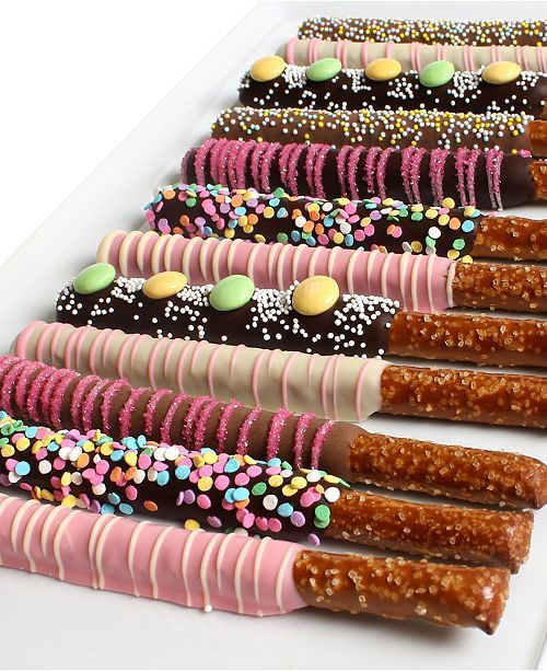 Gourmet Chocolate Covered Pretzels Recipe
 Chocolate Covered pany 12 pc Spring Pretzel Gift Set