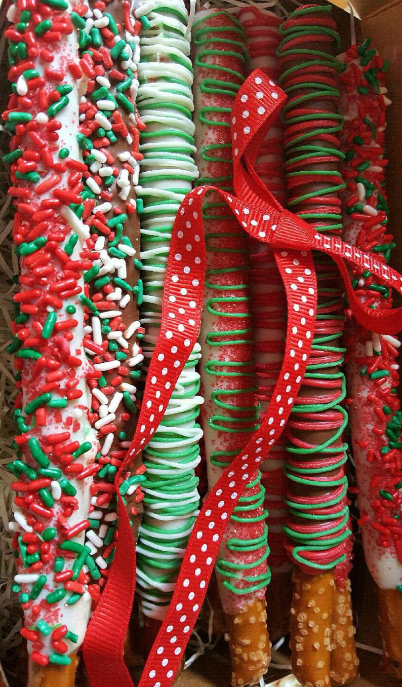 Gourmet Chocolate Pretzels
 Gourmet Chocolate Covered Pretzels Boxed Christmas Holdiay