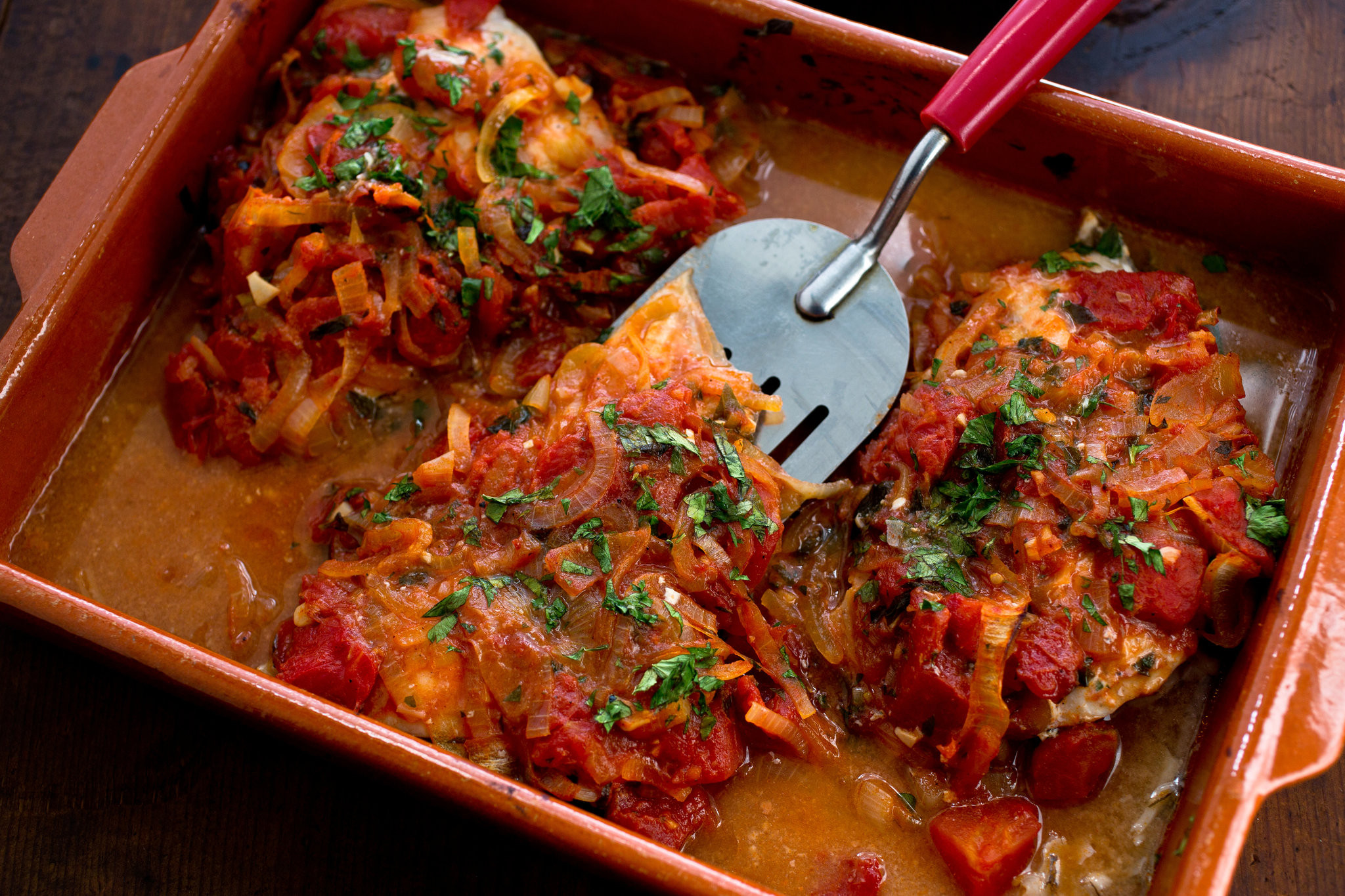 Greek Fish Recipes Unique Greek Baked Fish with tomatoes and Ions Recipe Nyt Cooking