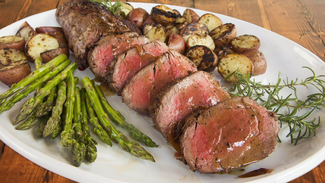 Grill Beef Tenderloin
 Grilled Beef Tenderloin Recipe with Red Wine Shallot