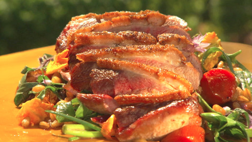 Grilled Duck Breast Recipes
 Grilled Duck Breast on a Honey Roasted Carrot Farro Herb