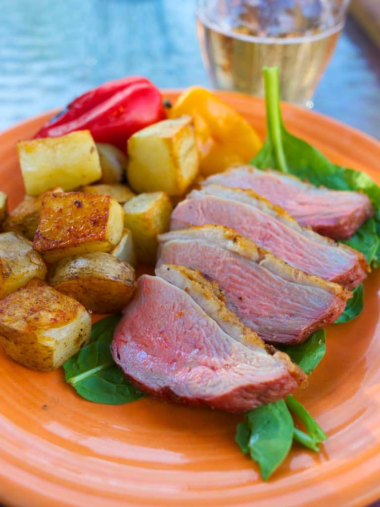 Grilled Duck Breast Recipes
 Pan Grilled Duck Breast with Duck Fat Paprika Potatoes