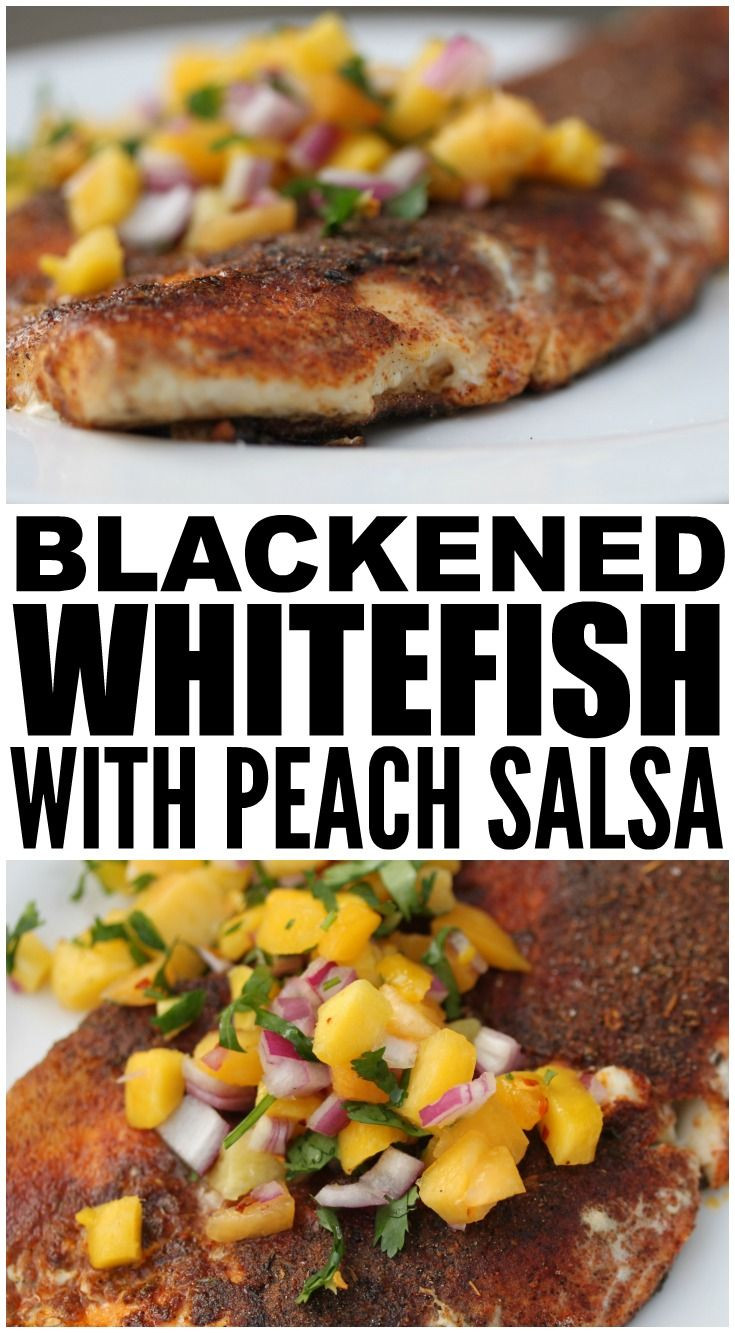 Grilled White Fish Recipes
 Blackened Whitefish with Peach Salsa Recipe