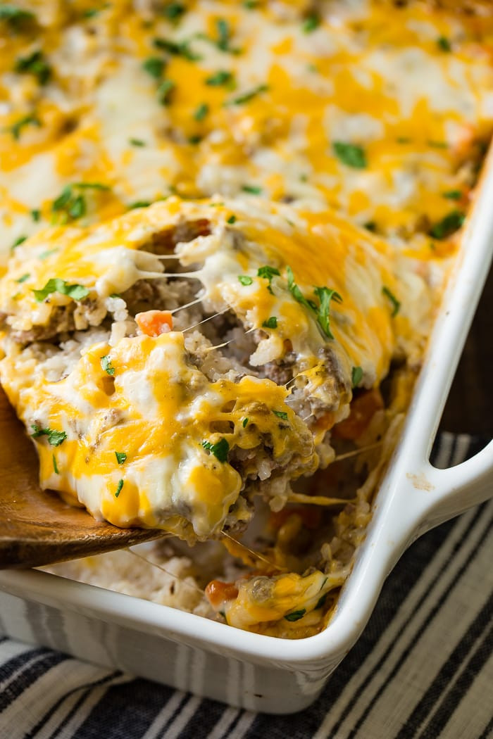 Ground Beef And Cheese Recipes
 Cheesy Ground Beef and Rice Casserole
