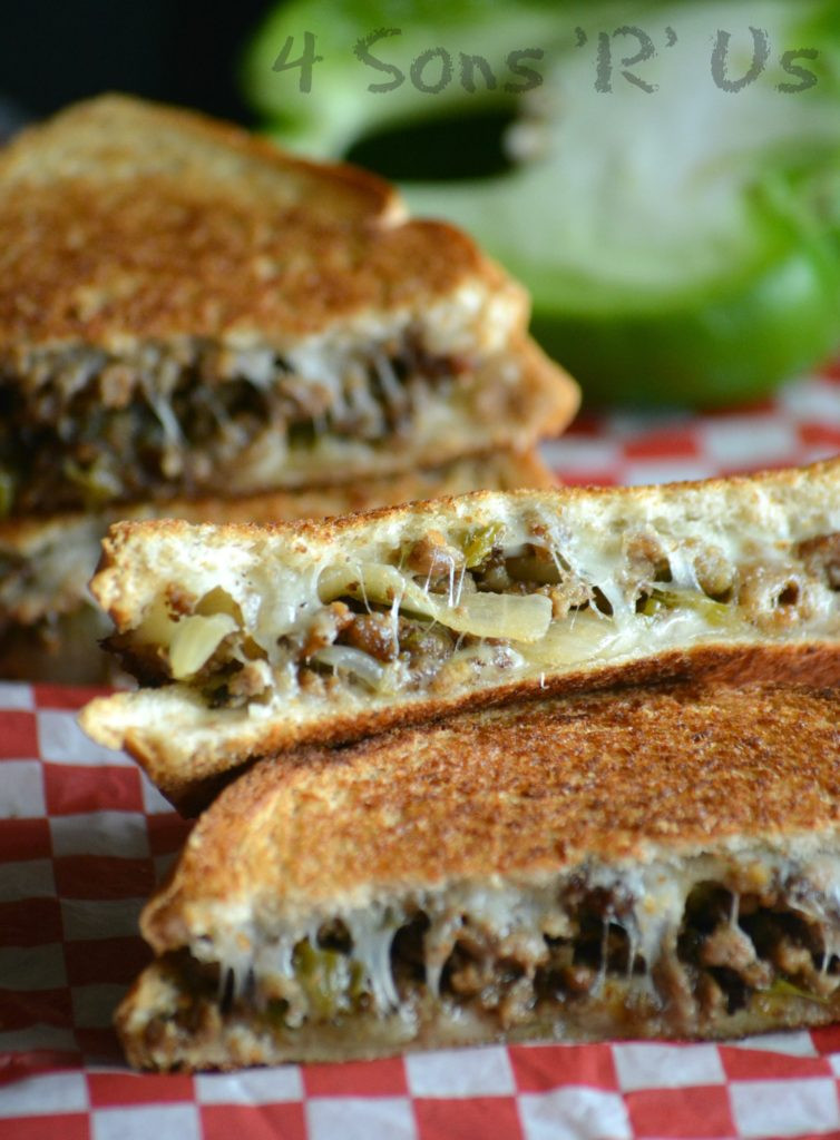 Ground Beef And Cheese Recipes
 Ground Beef Philly Cheesesteak Grilled Cheese 4 Sons R Us