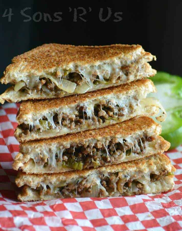 Ground Beef And Cheese Recipes
 Ground Beef Philly Cheesesteak Grilled Cheese Sandwiches