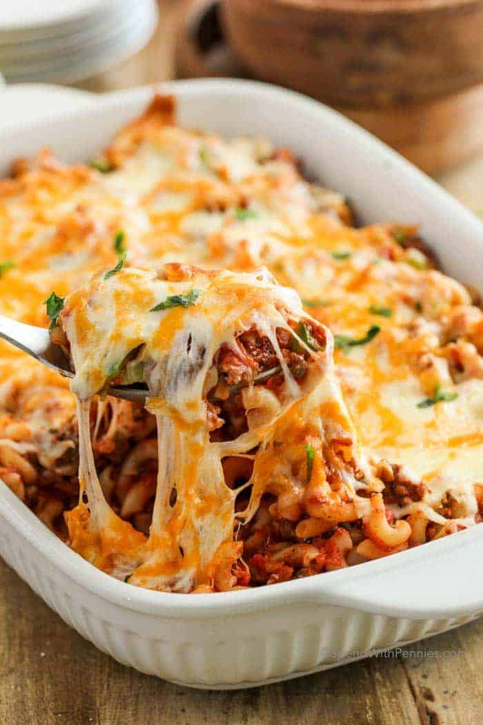 Ground Beef And Cheese Recipes
 Cheesy Beef & Macaroni Casserole Spend With Pennies