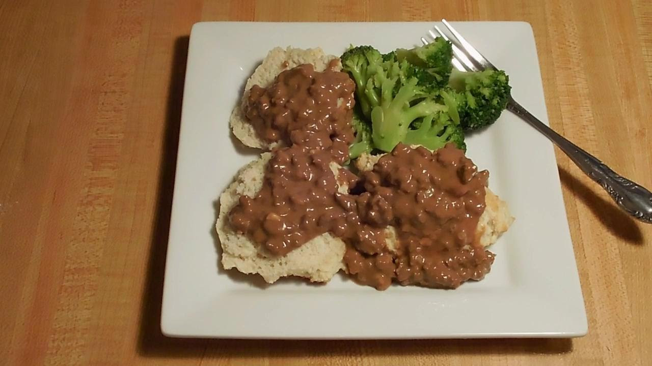 Ground Beef And Gravy
 Ground Beef Gravy and Biscuits E216