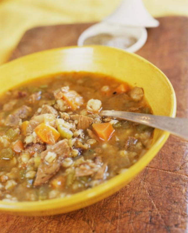 Ground Beef Barley Soup
 Slow Cooker Ground Beef Barley and Ve ables Soup