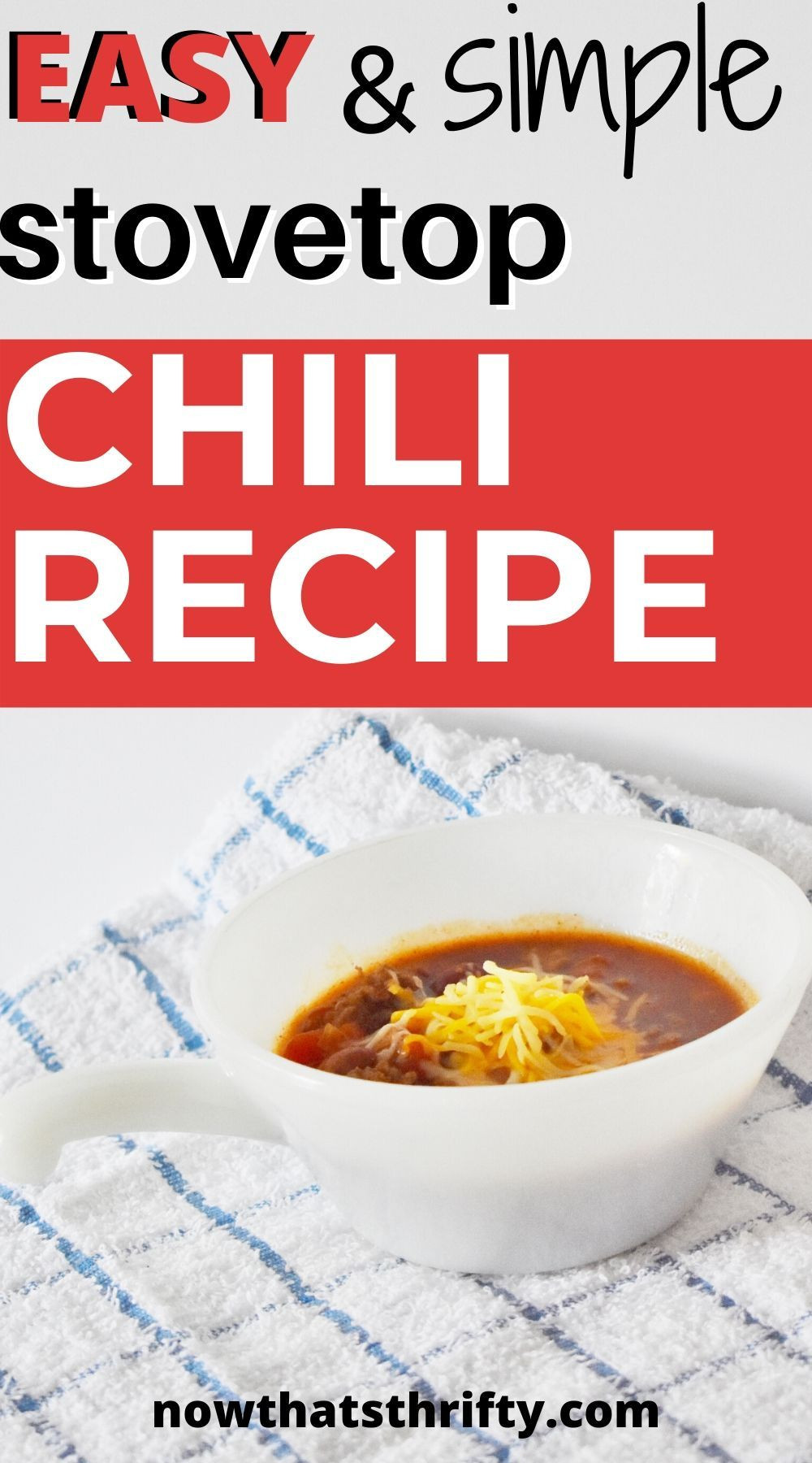 Ground Beef Chili Recipe Stovetop
 Easy Stovetop Chili Recipe with Beef & Beans Now That s