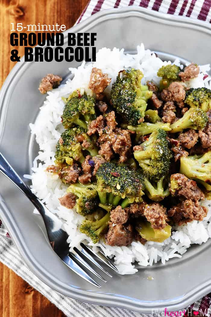 Ground Beef Healthy Recipes
 DELICIOUS Ground Beef & Broccoli • FIVEheartHOME
