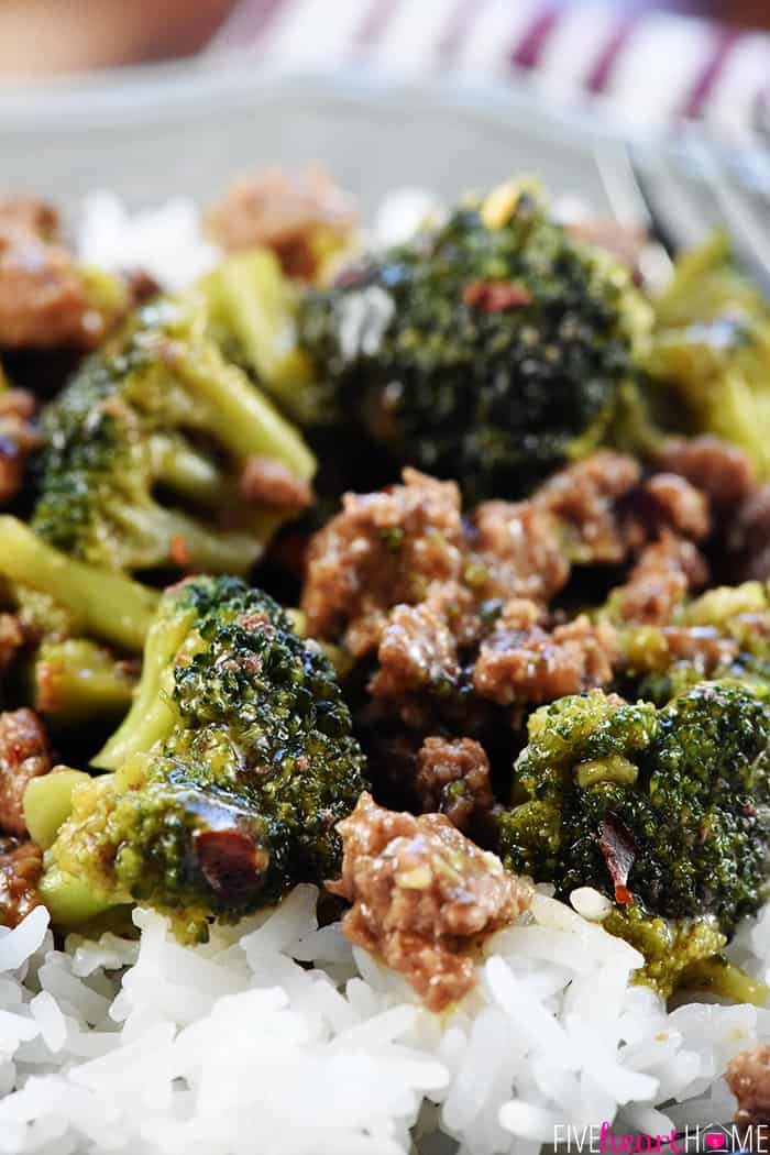 Ground Beef Healthy Recipes
 DELICIOUS Ground Beef & Broccoli • FIVEheartHOME