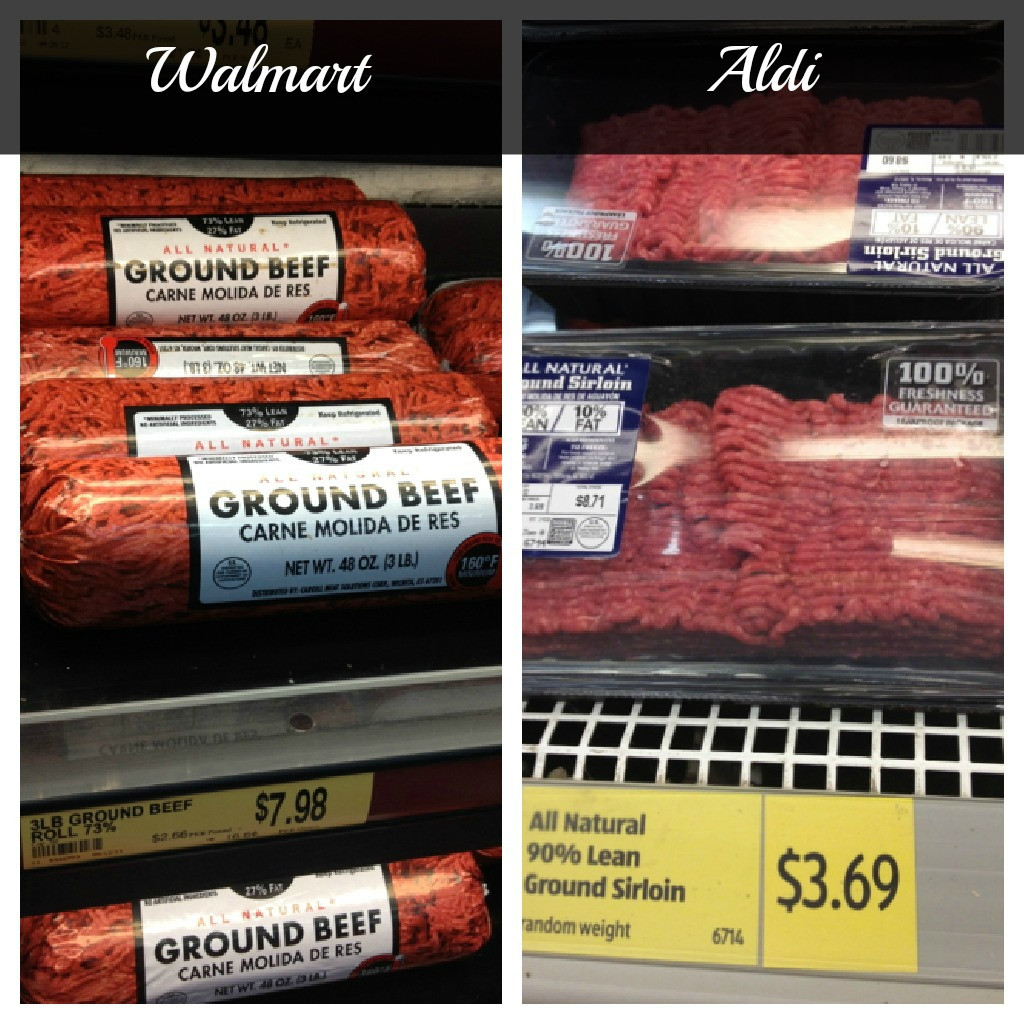 Ground Beef Price
 Aldi vs Walmart which one is really less expensive than