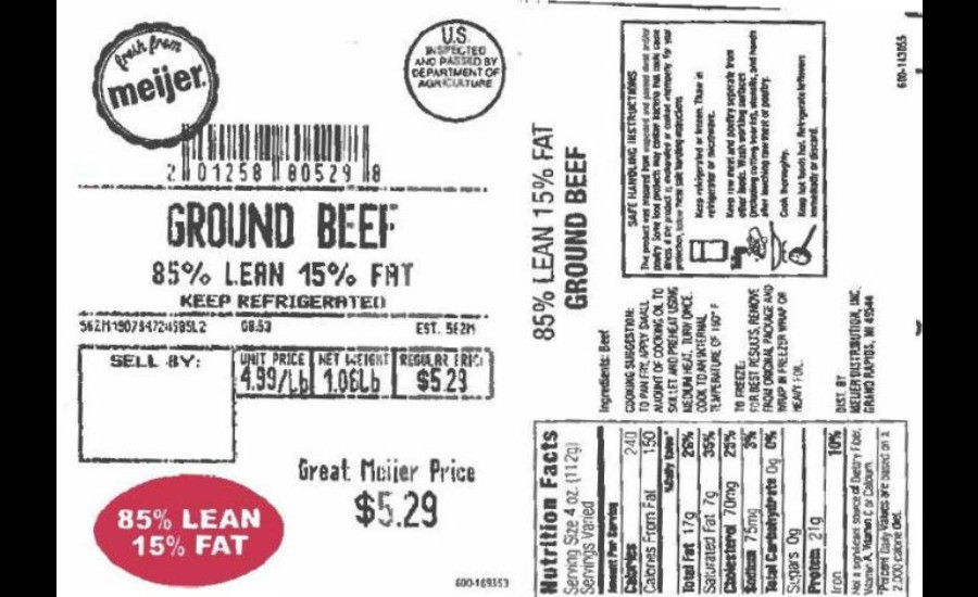 Ground Beef Recall 2019
 JBS Plainwell recalls ground beef for green plastic pieces
