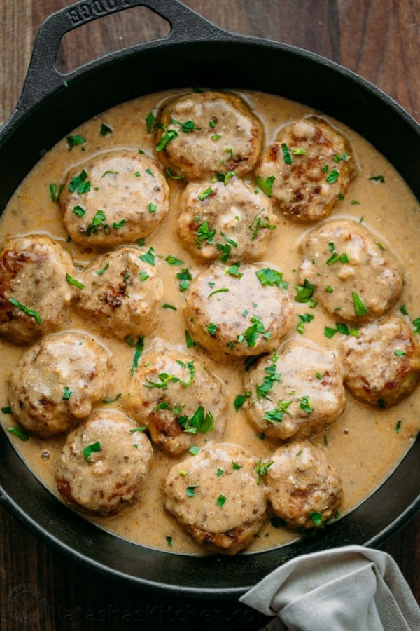 Ground Chicken Meatballs
 Chicken Meatballs in a Cream Sauce Tefteli