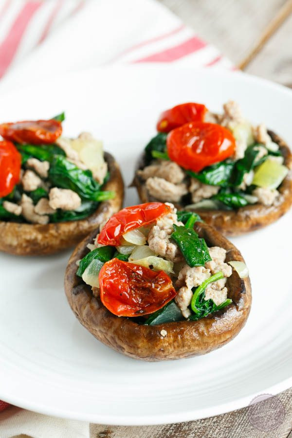 Ground Turkey And Mushrooms Recipe
 Ground Turkey and Spinach Stuffed Mushrooms Table for Two
