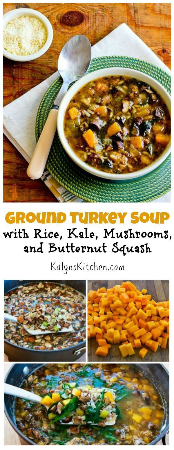 Ground Turkey And Mushrooms Recipe
 Ground Turkey Soup with Rice Kale Mushrooms and