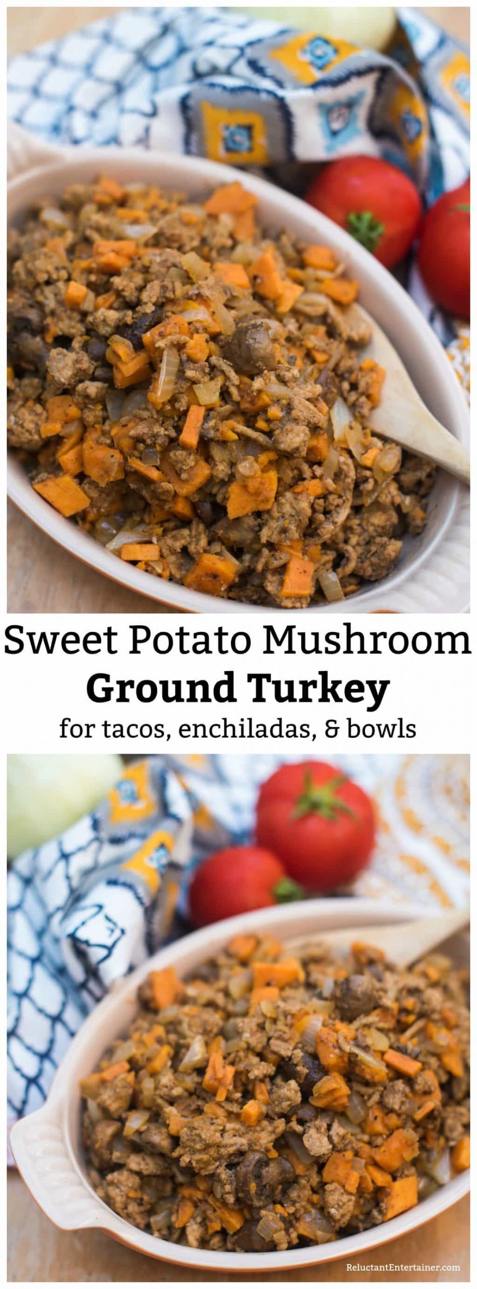 Ground Turkey And Mushrooms Recipe
 Sweet Potato Mushroom Ground Turkey With images