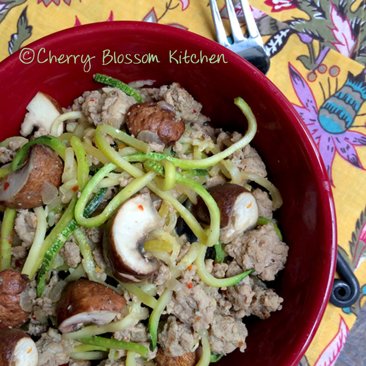 Ground Turkey Mushroom Recipe
 Dijon Zucchini Noodles with Ground Turkey and Mushrooms