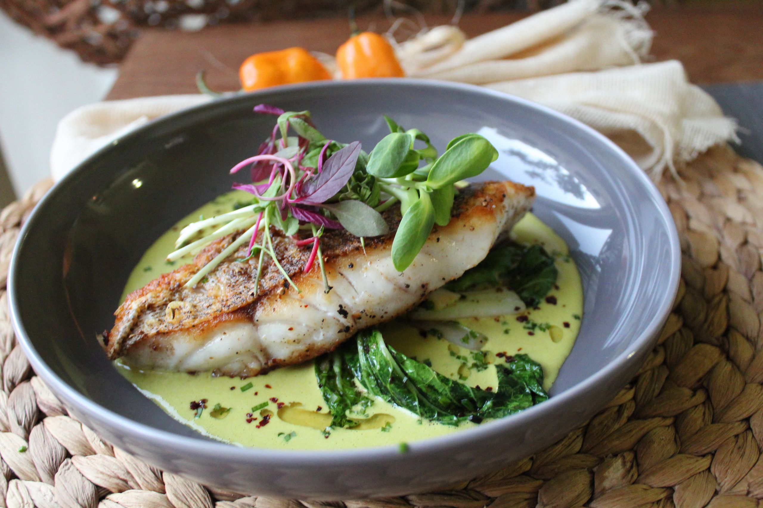 Grouper Fish Recipes
 Pan Seared Black Grouper and Bok Choy with Coconut Chili