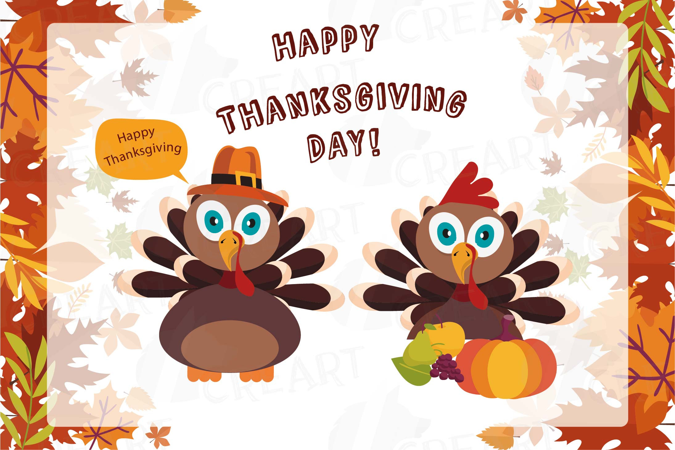 Happy Thanksgiving Turkey
 Colorful Thanksgiving Turkey clip art Happy Thanksgiving