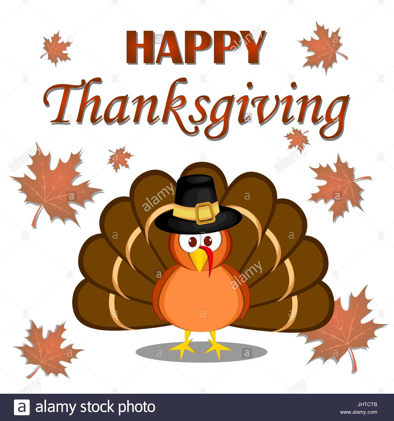 Happy Thanksgiving Turkey
 Cartoon Turkey High Resolution Stock graphy and