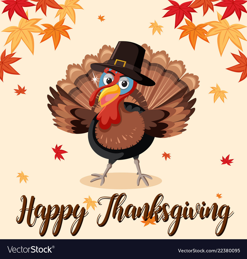 Happy Thanksgiving Turkey
 Happy thanksgiving turkey template Royalty Free Vector Image