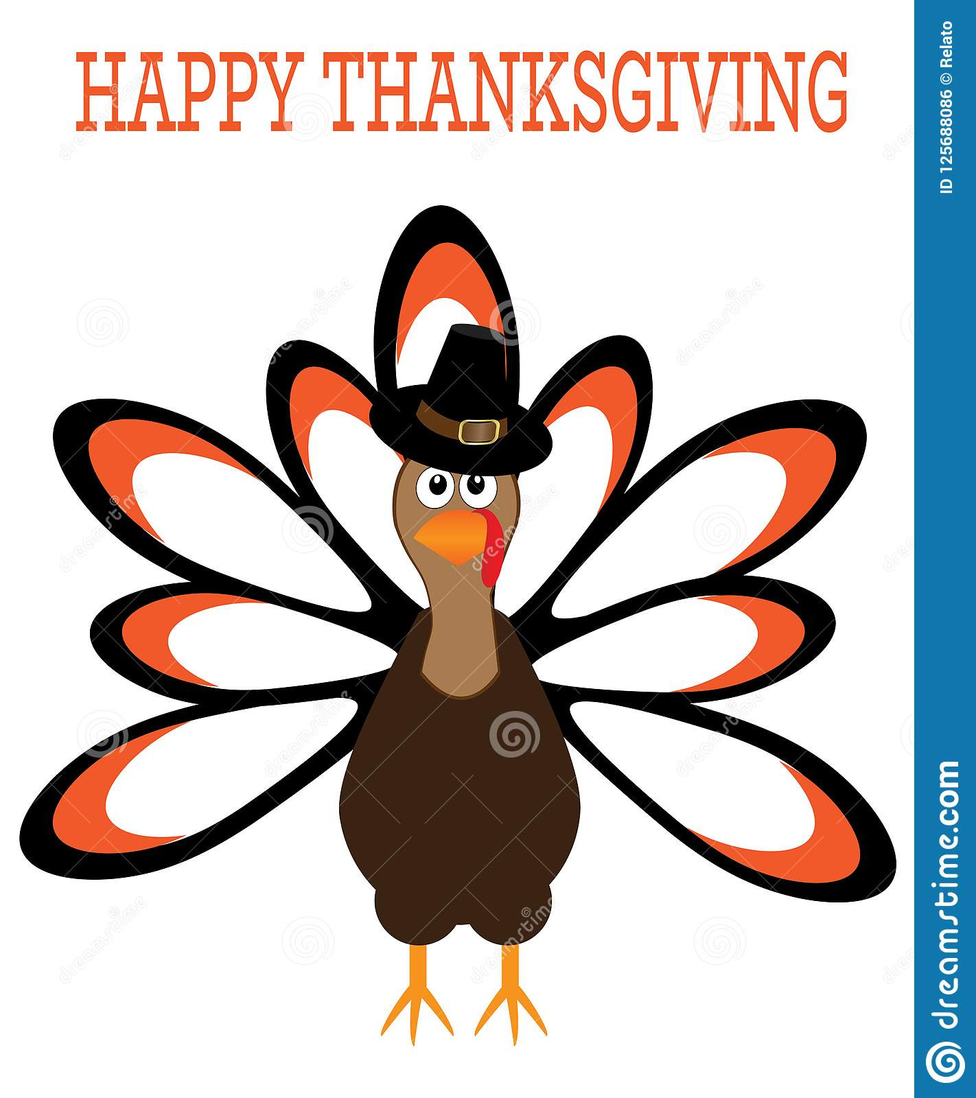 Happy Thanksgiving Turkey
 Vector Happy Thanksgiving Background With Turkey Stock