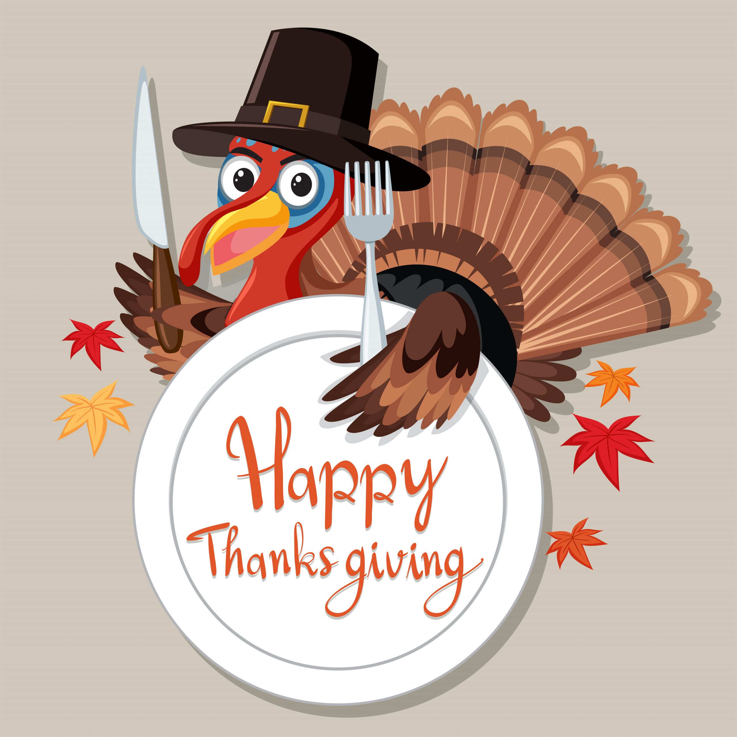 Happy Thanksgiving Turkey
 Happy Thanksgiving turkey card Download Free Vectors
